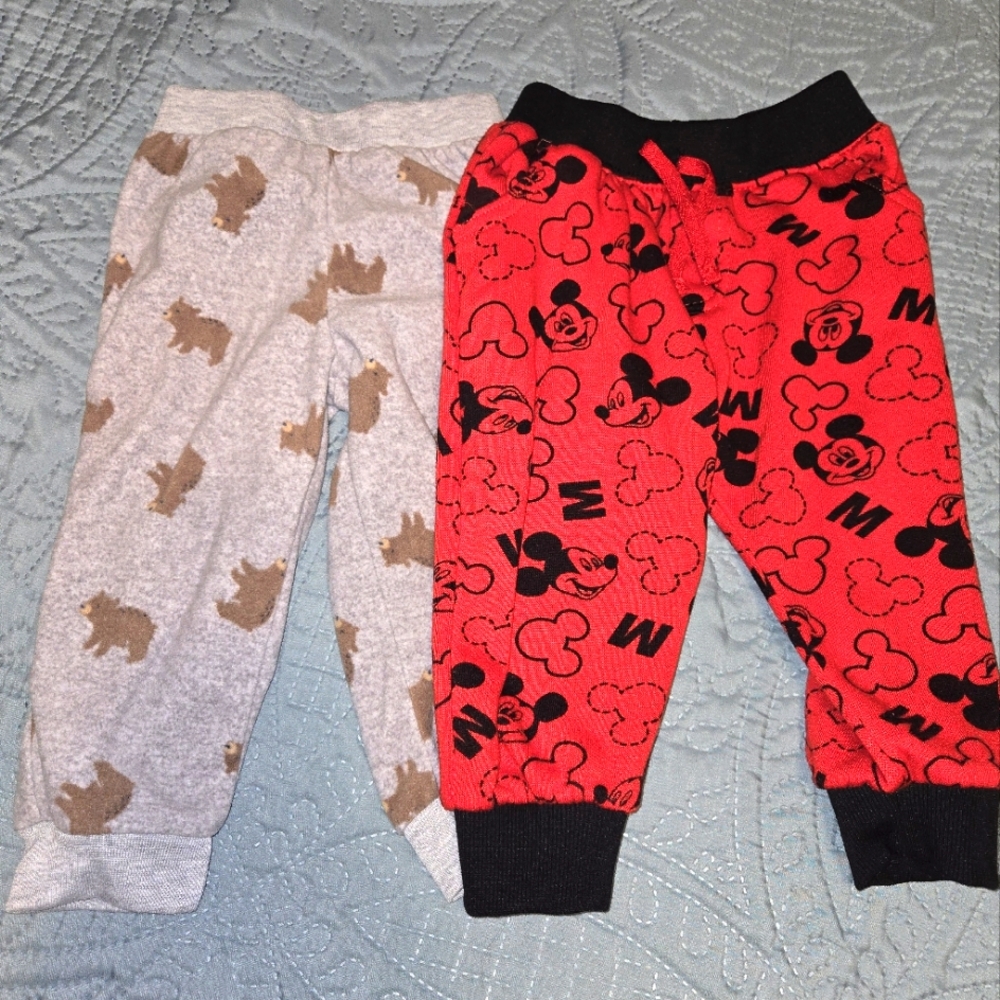 Boy's 18M Disney Mickey Joggers & Simple Joys Bear Joggers